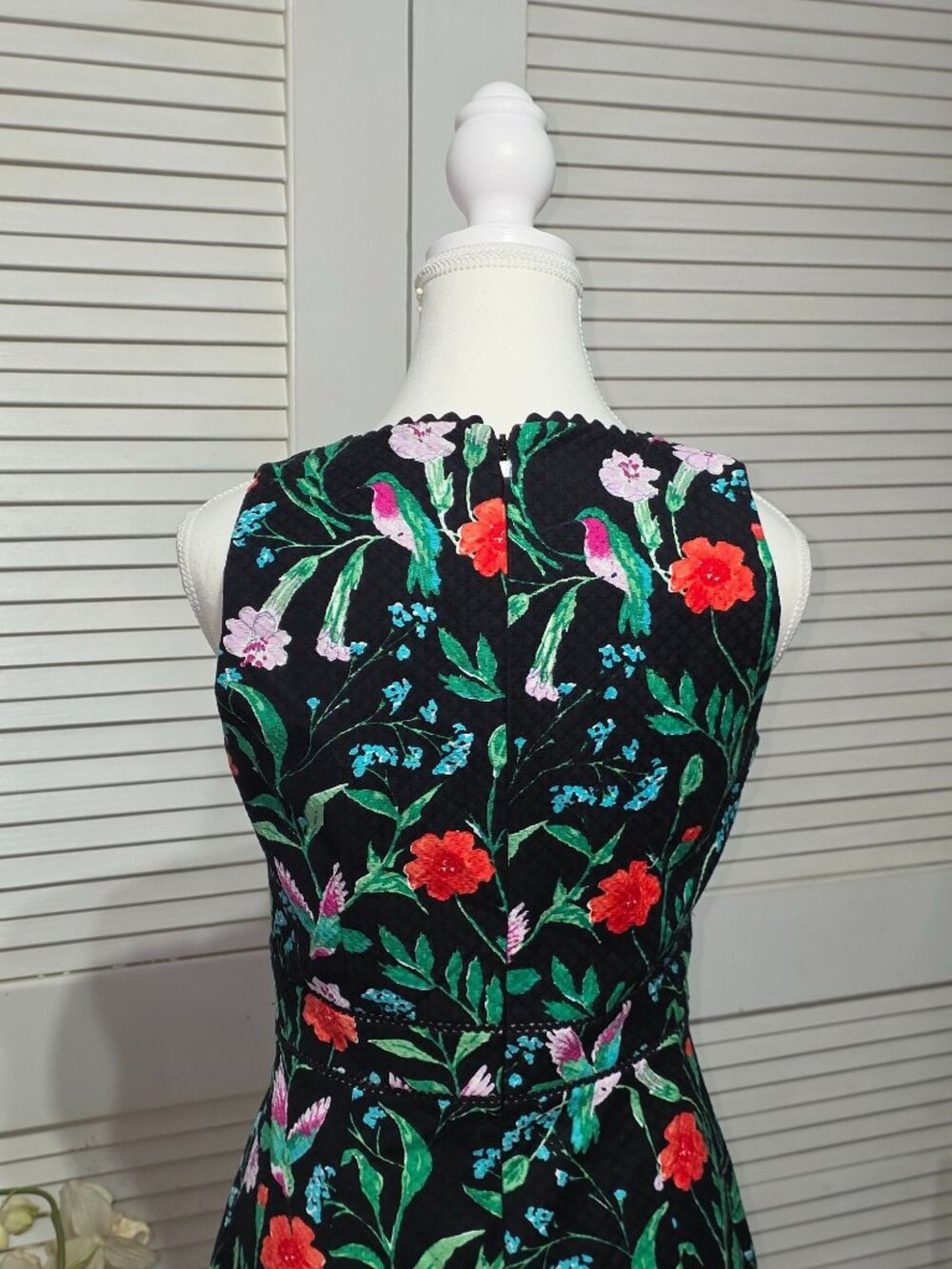 Kate Spade NY Women's Black Floral Jardin Tile Jacquard Mini Dress Size 4 3867 - Picture 13 of 16